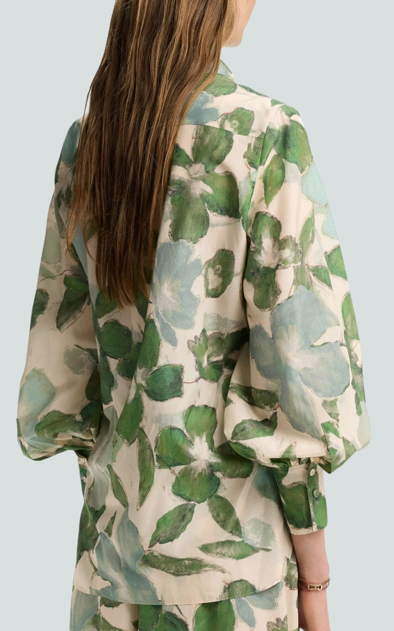 Printed Slim Office Blouse