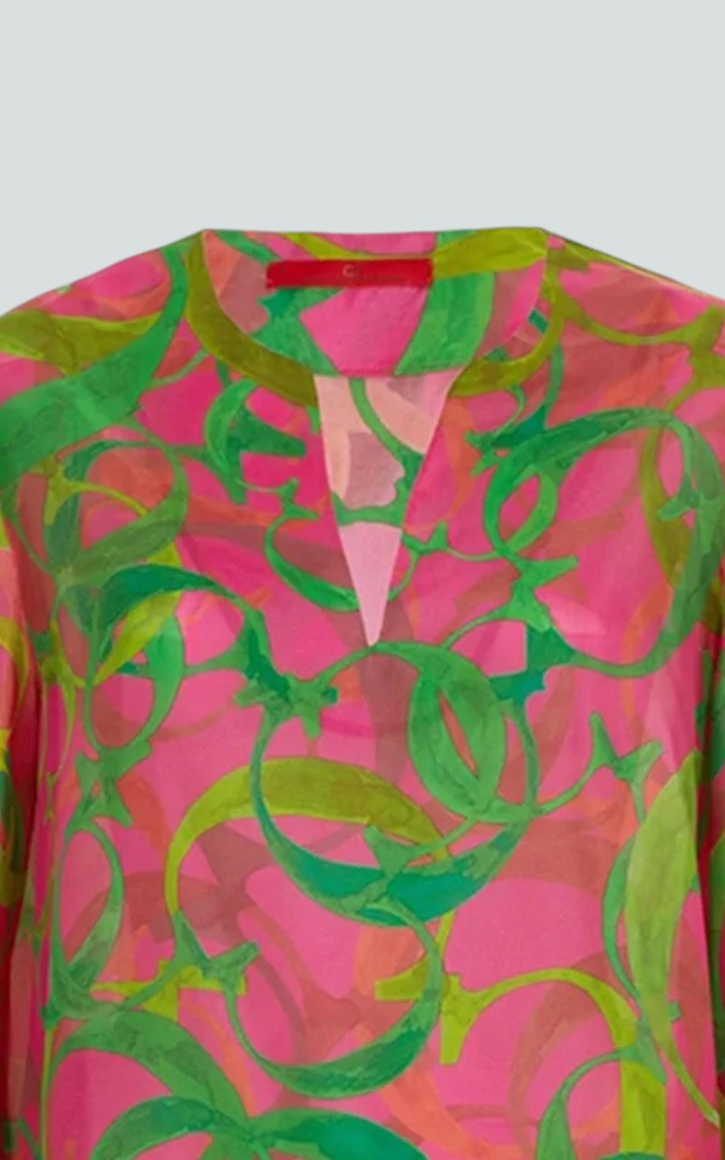 Loose Vintage V-Neck Blouse
