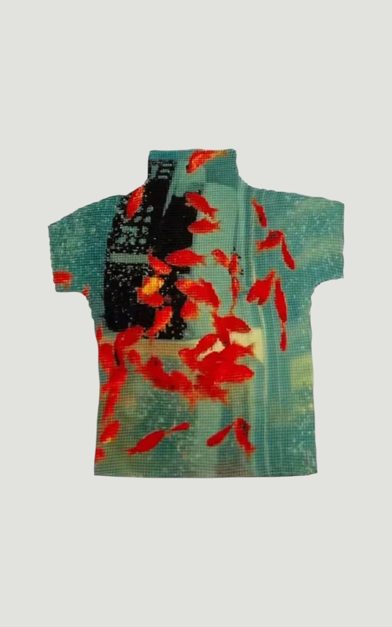 Abstract Art Slim Crop Tee