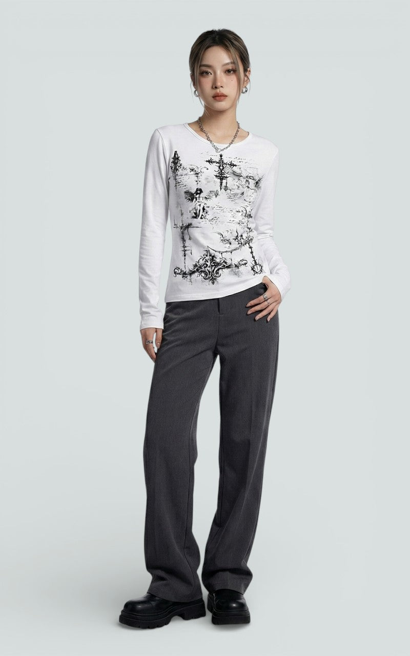 Statement Letter Long Sleeve Top