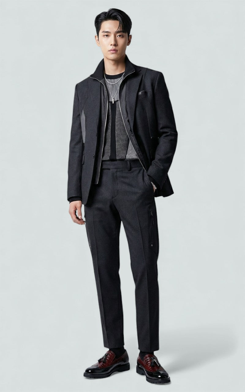 Crocodile-Embossed Tassel Loafers