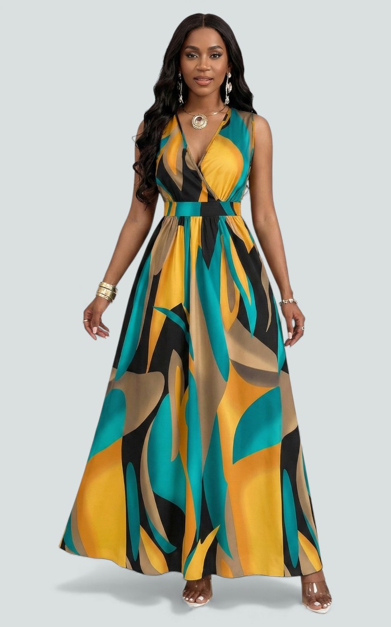 Verdant Current Maxi Dress