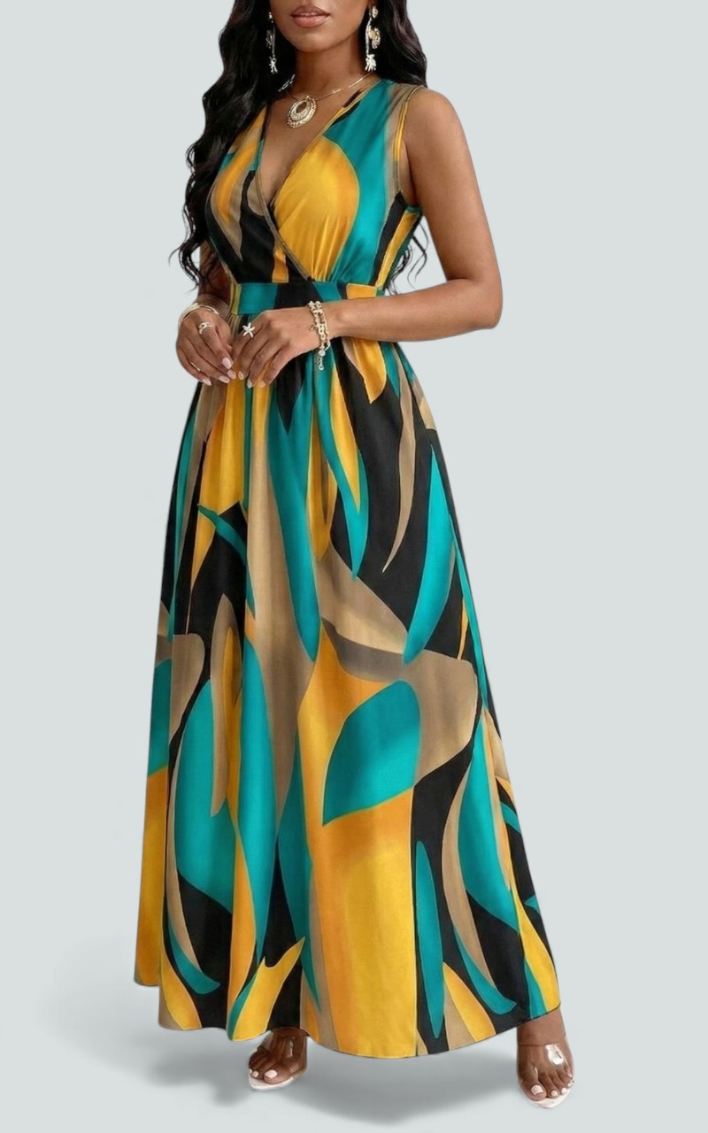Verdant Current Maxi Dress