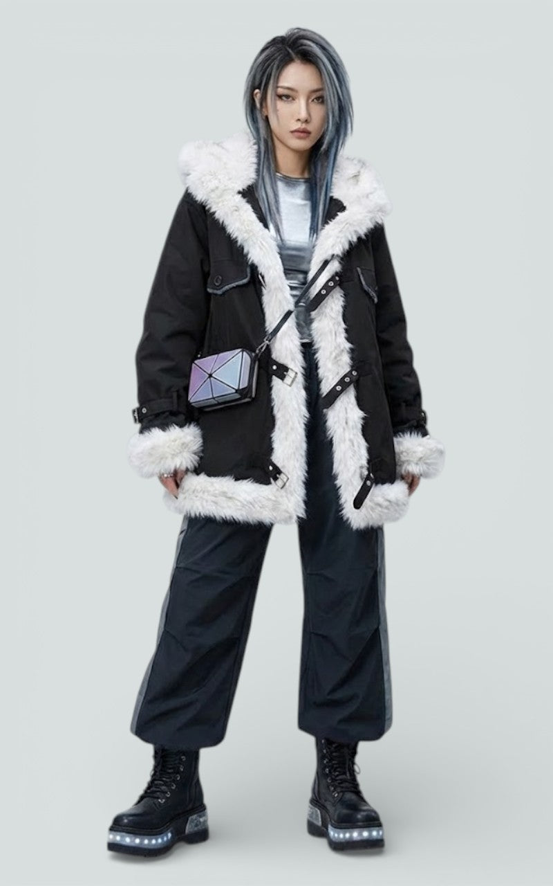 Arctic Buckle Fur-Lined Jacket