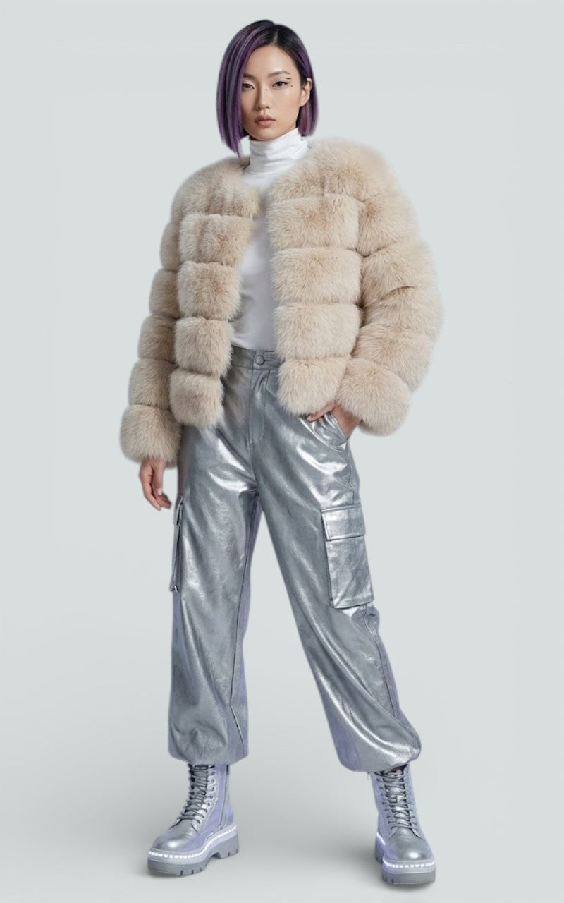 Plush Cloud Cropped Faux Fur Jacket
