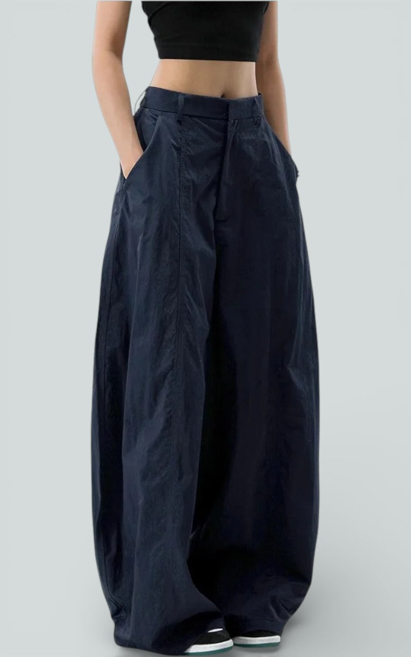 High-Waist Wide-Leg Office Silhouette