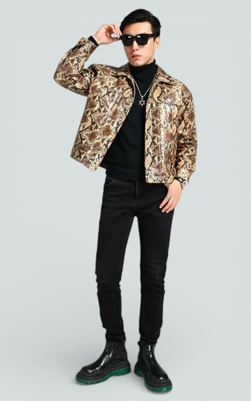 Python-Print Luxe Statement Jacket