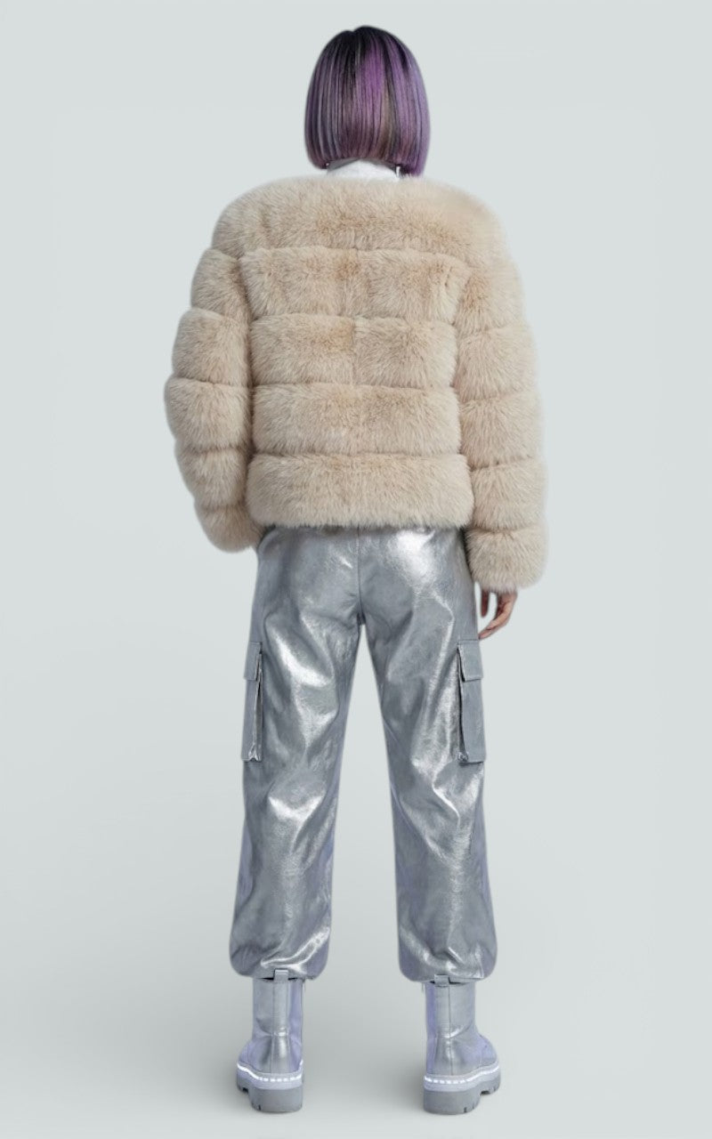Plush Cloud Cropped Faux Fur Jacket