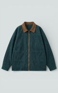 Vintage Turn-Down Collar Bomber Jacket