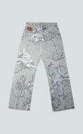 Angel Graphic Straight-Leg Denim Pants
