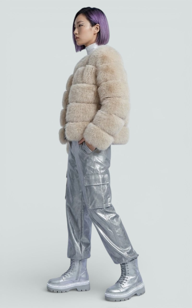 Plush Cloud Cropped Faux Fur Jacket