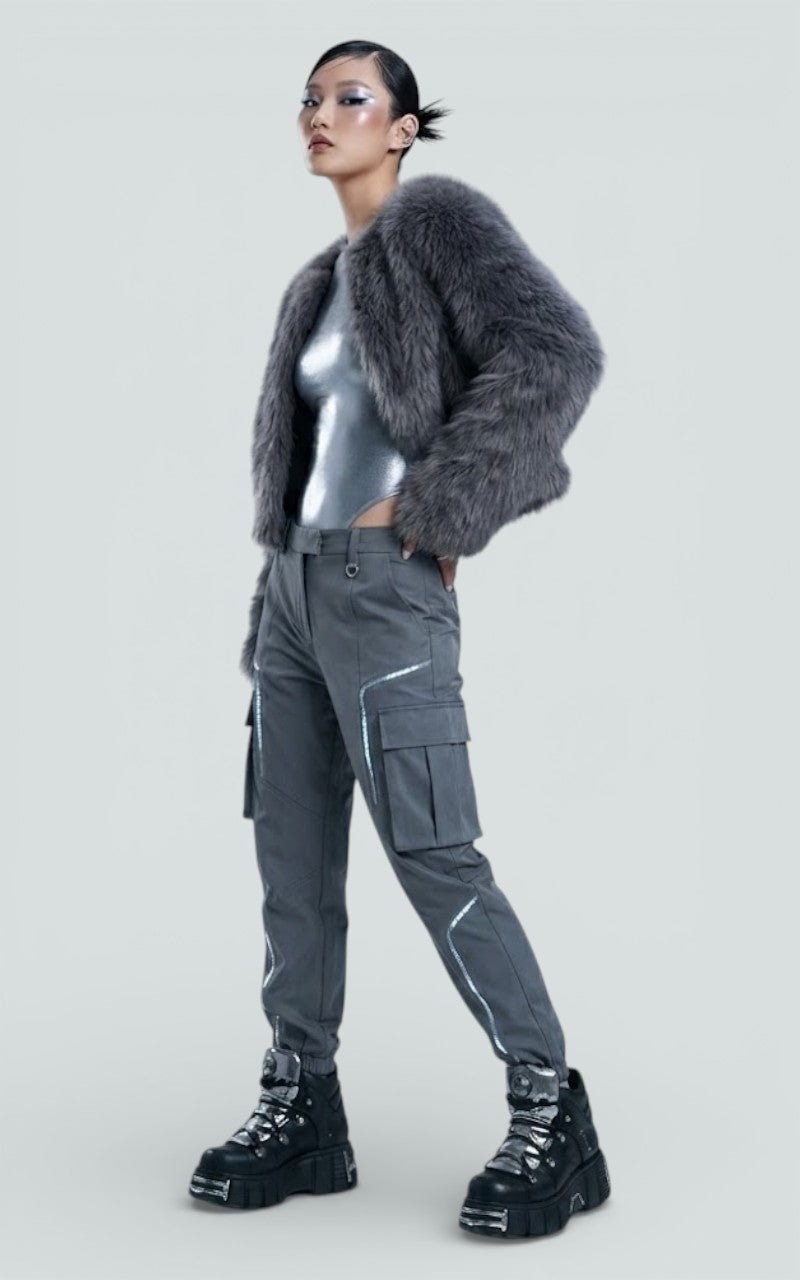 Soft Halo Faux Fur Crop Jacket