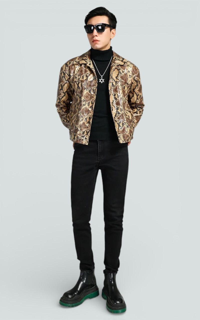 Python-Print Luxe Statement Jacket