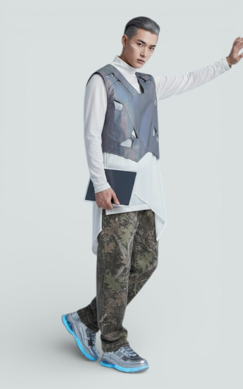 Camouflage Wide-Leg Casual Trouser