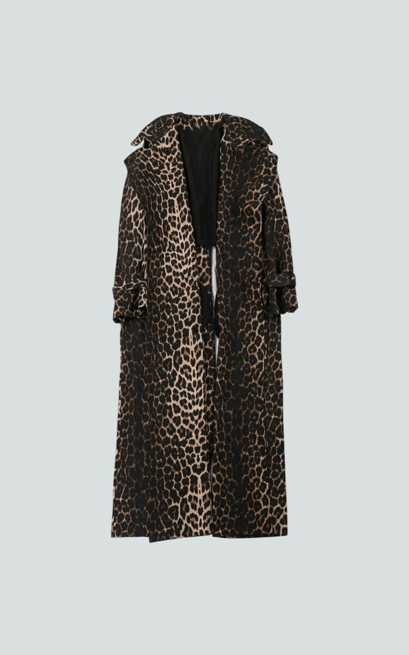 Leopard Statement Split-Back Trench