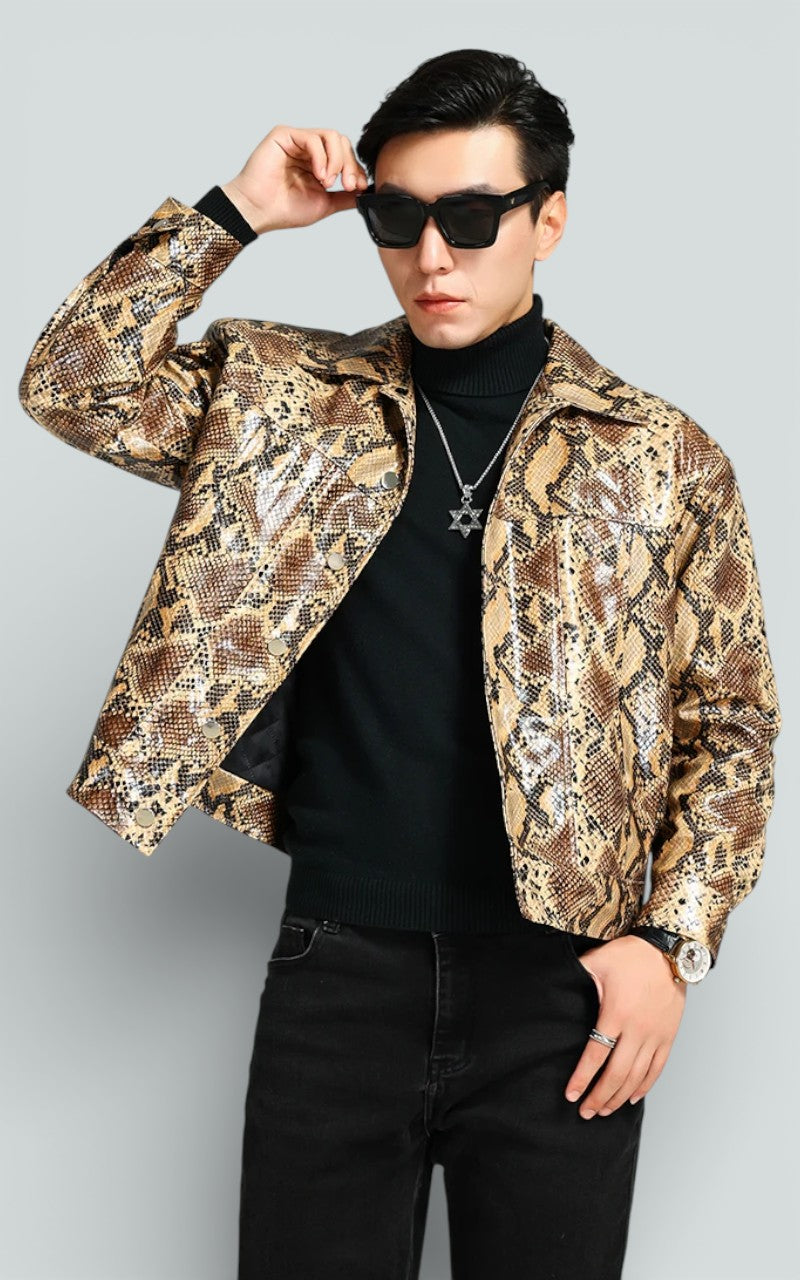 Python-Print Luxe Statement Jacket