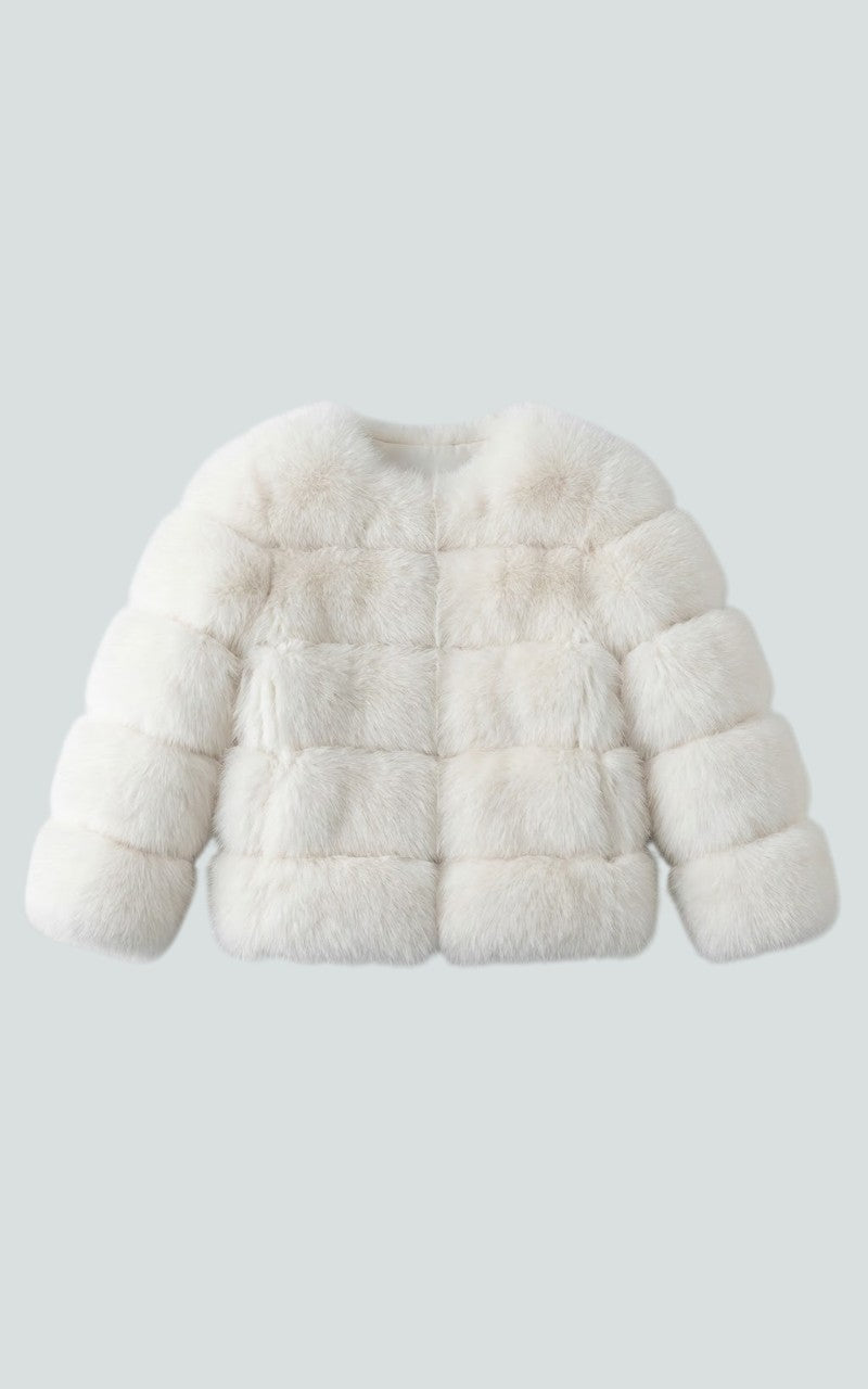Plush Cloud Cropped Faux Fur Jacket