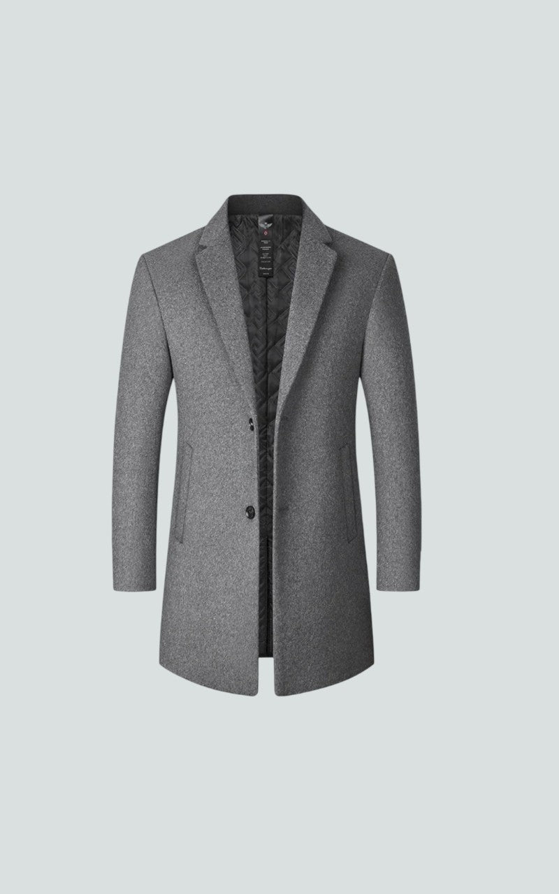 Wool-Blend Single-Breasted Trench Coat