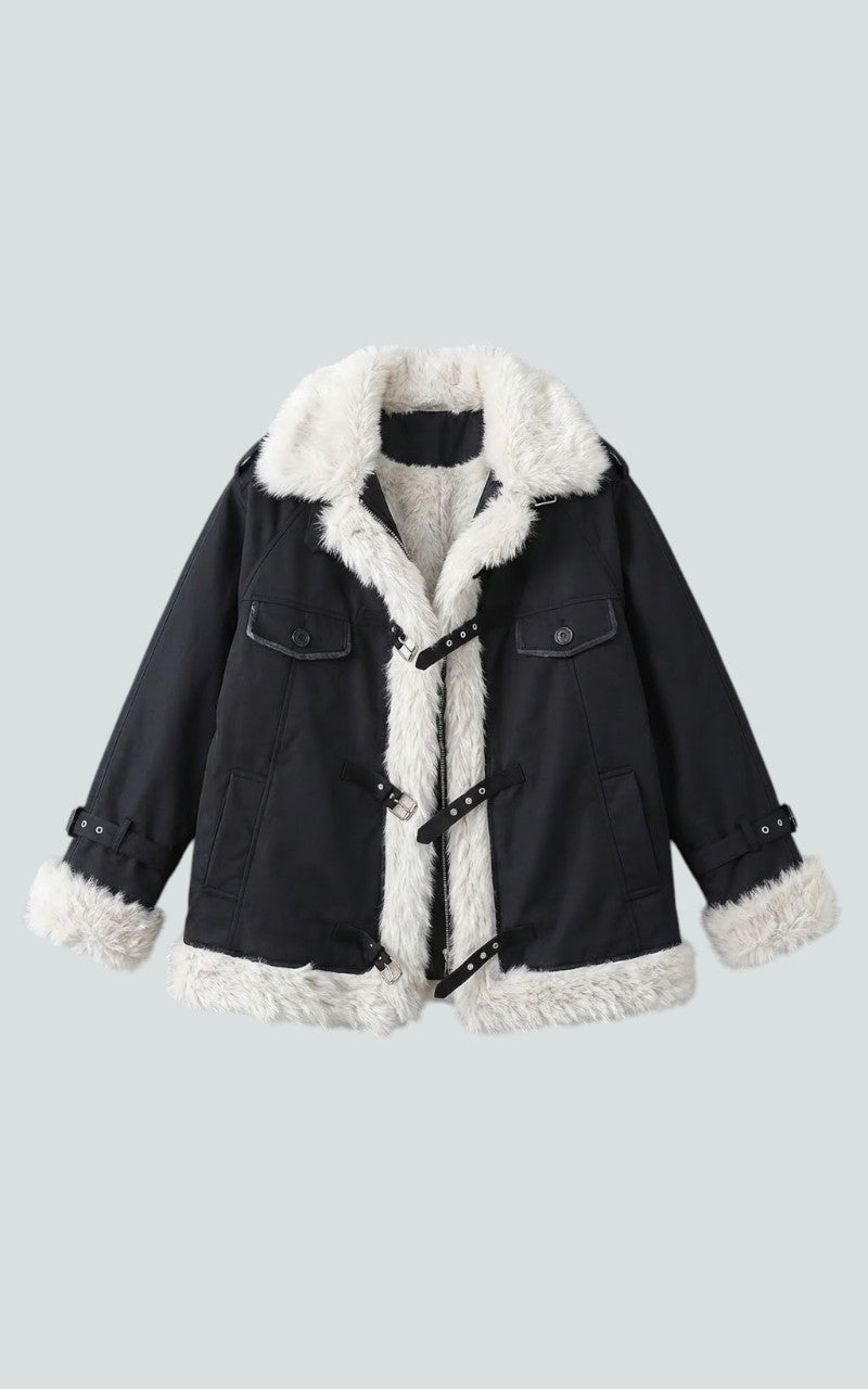 Arctic Buckle Fur-Lined Jacket