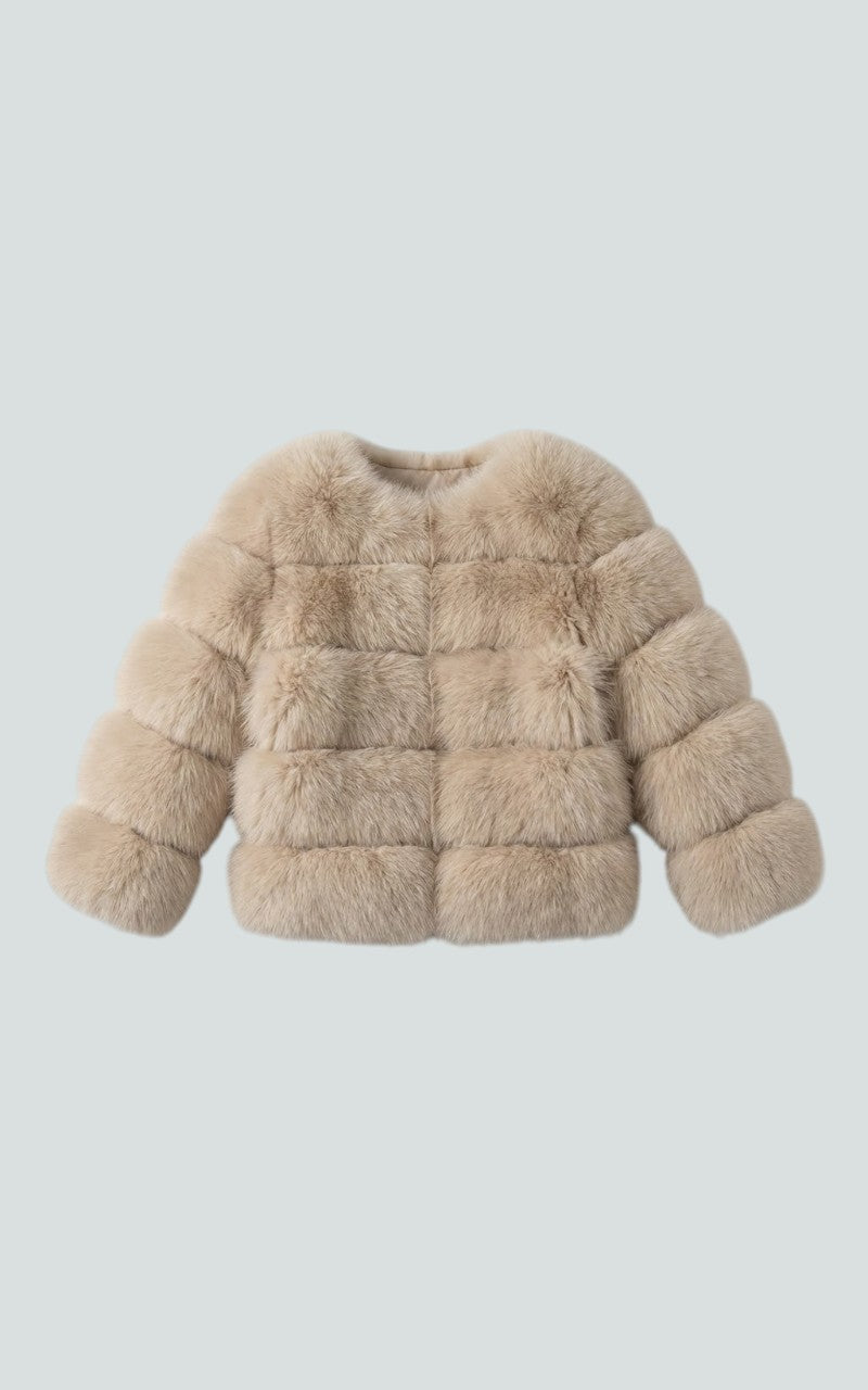 Plush Cloud Cropped Faux Fur Jacket