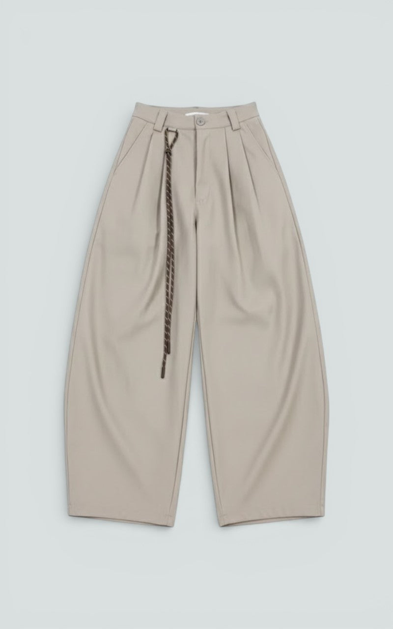 High-Waist Straight Trousers
