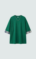 Loose Plaid Korean Summer Tee